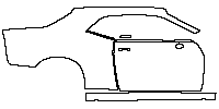 Dodge Challenger Standard body 2015 - (right)Door+Side Skirt+Rear Fender