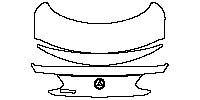 Mercedes-Benz C Class Coupe 2016 - Trunk Lid (with spoiler, with CXX0 emblem.)