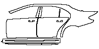 Mercedes-Benz E Class Sedan 2010 - (left) Door+BC Pillar+Rear Fender+Side Skirt