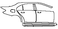 Mercedes-Benz E Class Sedan 2010 - (right) Door+BC Pillar+Rear Fender+Side Skirt