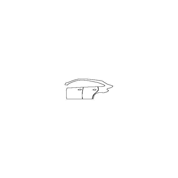 Mercedes-Benz GLE GLE Coupe 2017 - (left) Door+Rear Fender (paint edge extended 5mm)