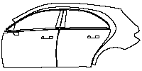 Mercedes-Benz A Class Hatchback 2013 - (left) Door+B-Pillar+Rear Fender