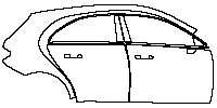 Mercedes-Benz A Class Hatchback 2013 - (right) Door+B-Pillar+Rear Fender