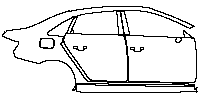 Audi A3 Sedan 2015 - (right) Door+BC Pillar+Rear Fender+Side Skirt
