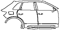 Audi Q3 SUV 2013 - (right) Door+B Pillar+Rear Fender+Side Skirt