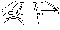 Audi Q3 SUV 2013 - (right) Door+B Pillar+Rear Fender
